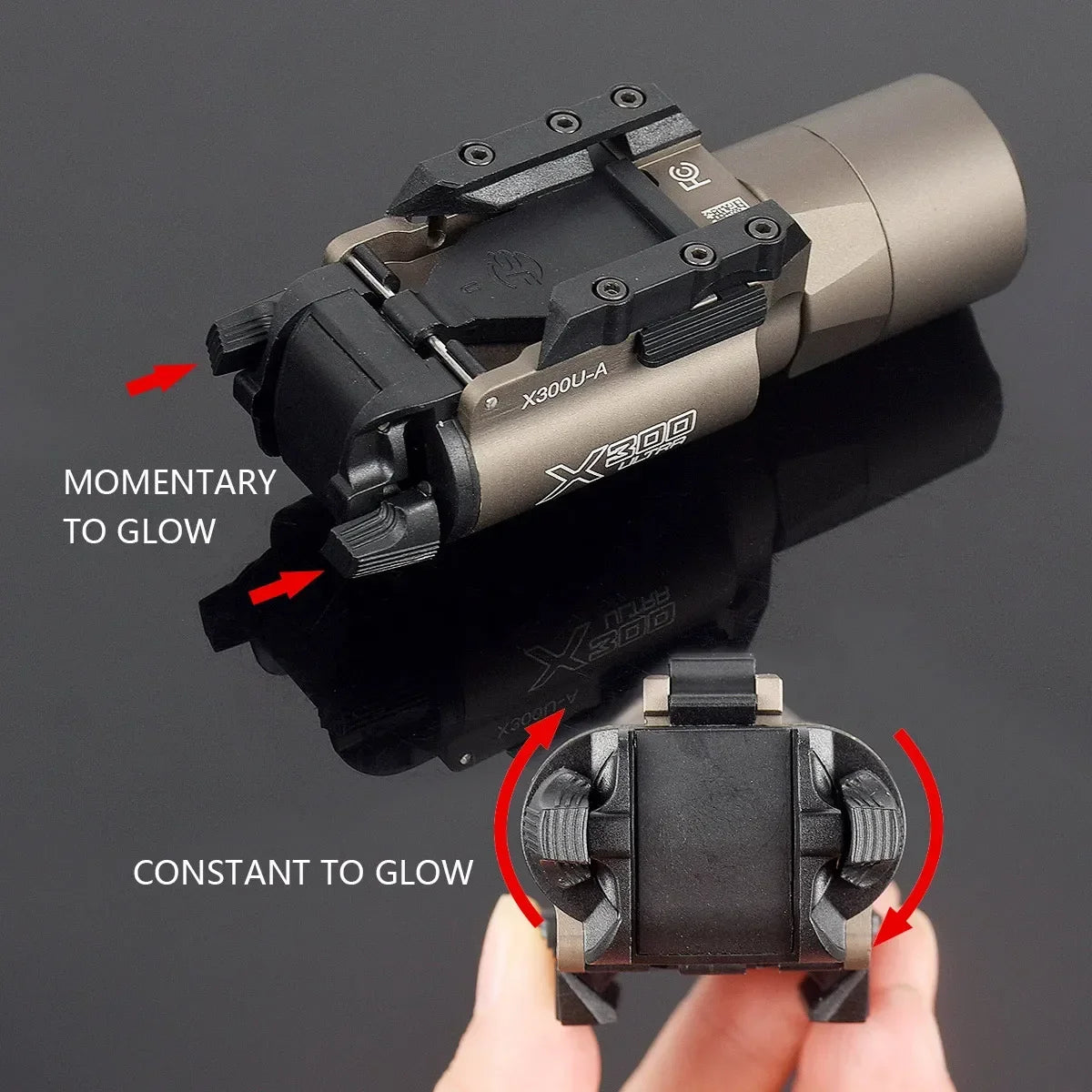 Tactical Surefire X300 X300U X300UH-B XH35 Pistol X300V Scout Light Airsoft Weapons Strobe Flashlight Hunting Gun Gear