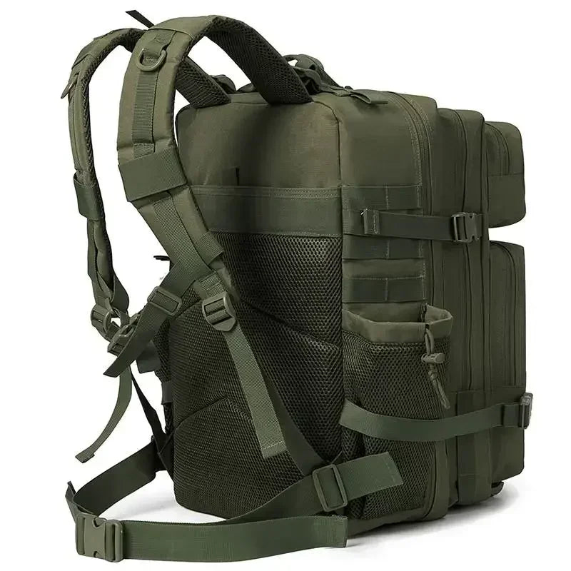 45L tactical backpack for outdoor sports hiking climbing travel with bottle holder