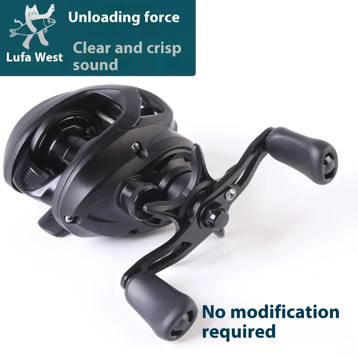 New Lufaxi Unparalleled 7.1: 1 Baitcast Fishing Reels DC 160g Electronic Brake All-metal Bait Cast