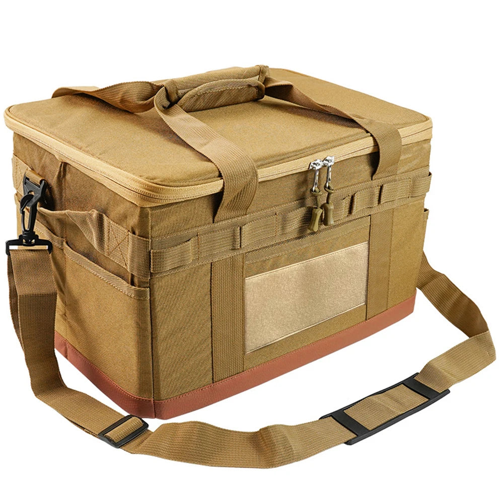 30L Camping Cooking Utensil Organizer Large Capacity Car Trunk Storage Bag Detachable Multifunctional Camping Stove Storage Case