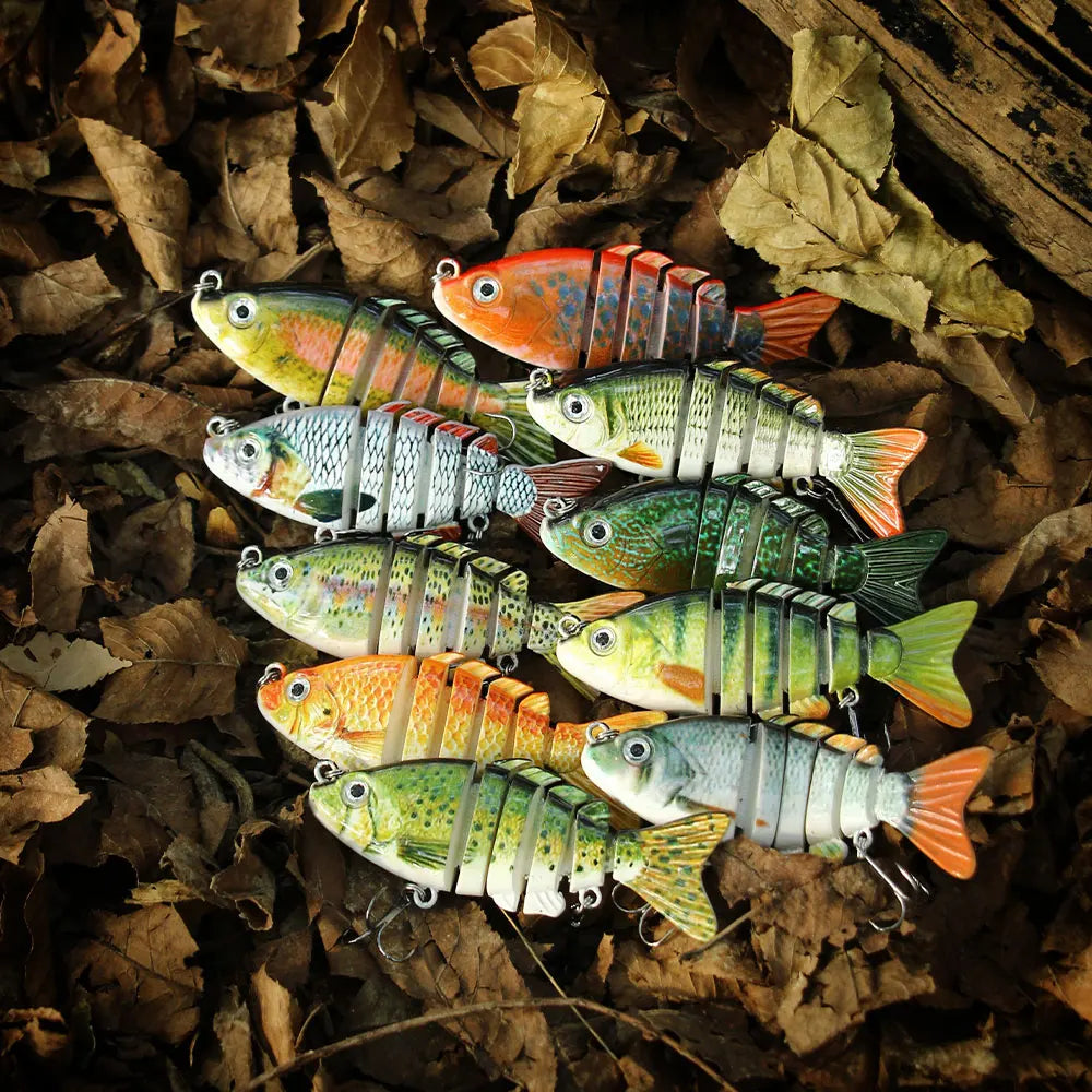 8cm 13g 10PCS Fishing Lure Swimbait Lifelike Fishing Hard Lure Crankbait With 2 Hook Fishing Baits