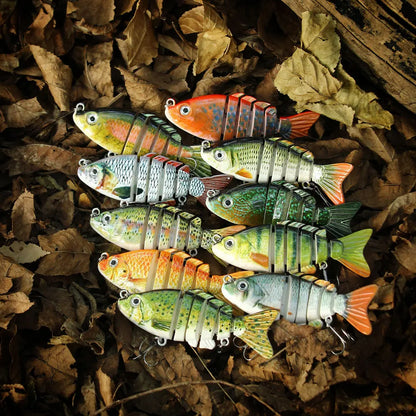 8cm 13g 10PCS Fishing Lure Swimbait Lifelike Fishing Hard Lure Crankbait With 2 Hook Fishing Baits