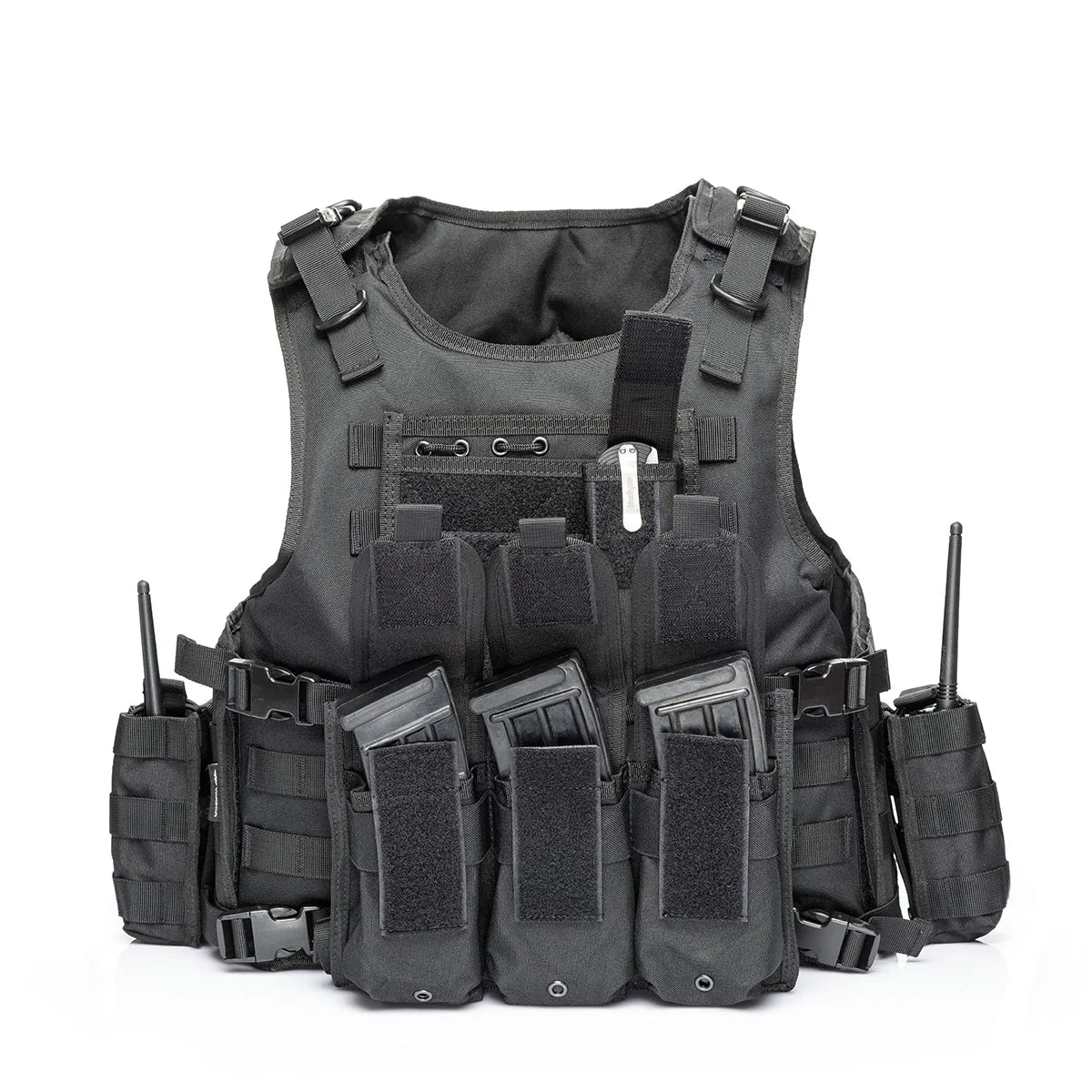 YAKEDA Tactical Vest for Airsoft Paintball Hunting, Adjustable Lightweight with Molle Pouches, Outdoor Protective Gear