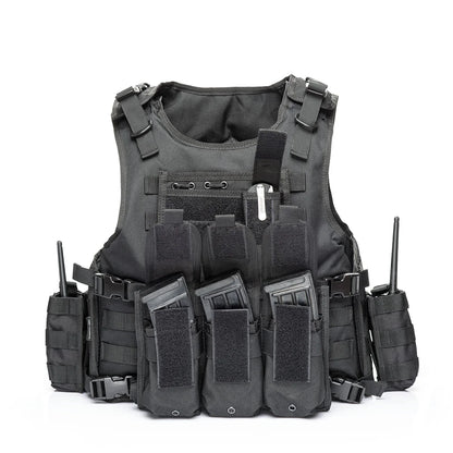 YAKEDA Tactical Vest for Airsoft Paintball Hunting, Adjustable Lightweight with Molle Pouches, Outdoor Protective Gear