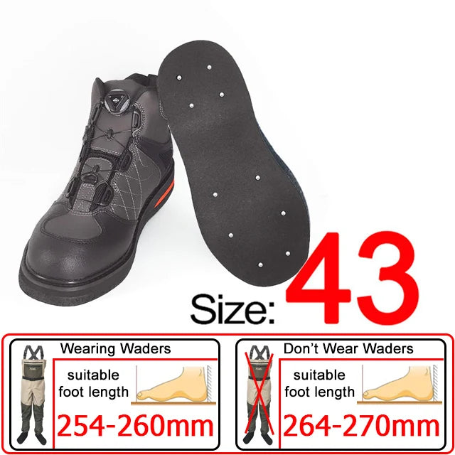 Fly Fishing Shoes, Fishing Waders Shoes, Felt Sole With Or Without Nails Fishing Boots, Self-lock Hunting Fishing Equipment