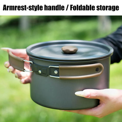 3Pcs Camping Cooking Set Camping Pots and Pans Set Camping Cookware Mess Kit for Backpacking Camping Hiking and Picnic