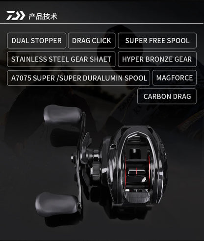 2025 DAIWA PT300  Baitcasting Fishing Reel 10+1BB Max Drag 13kg Saltwater Wheels