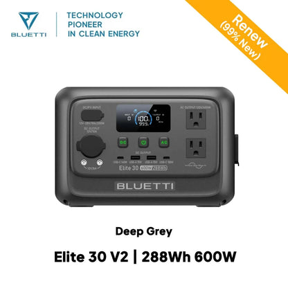 【Renew】BLUETTI Elite 30 V2 Portable Power Station 288Wh 600W Peak Large Capacity Solar Generator