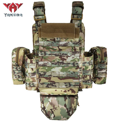 YAKEDA   Five piece equipment bag training vest, detachable and expandable, waterproof, wear-resistant and tear resistant