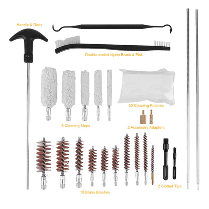 Gun Cleaning Kit Gun Cleaner Set Gun Brush Pipe Cleaning Tools Kit Barrel Brush Tool for Hunting and Gun Maintenance