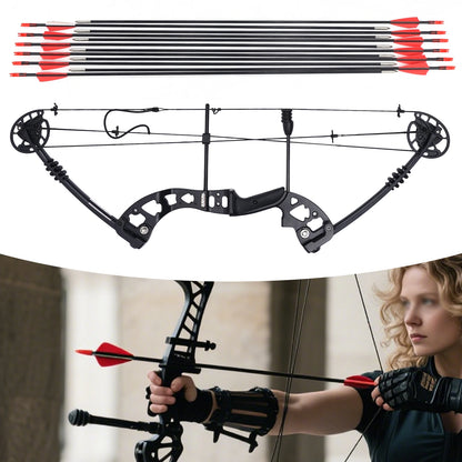 Compound Bow For Adults, Right Hand, Hunting Kit: 3 Pin Lighted Sight For Outdoor Competition, Hunting, Training