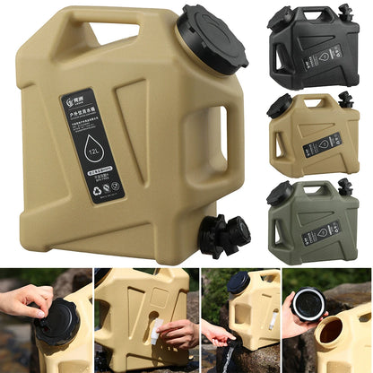 12L Camping Water Container Large Capacity No Leakage BPA Free
