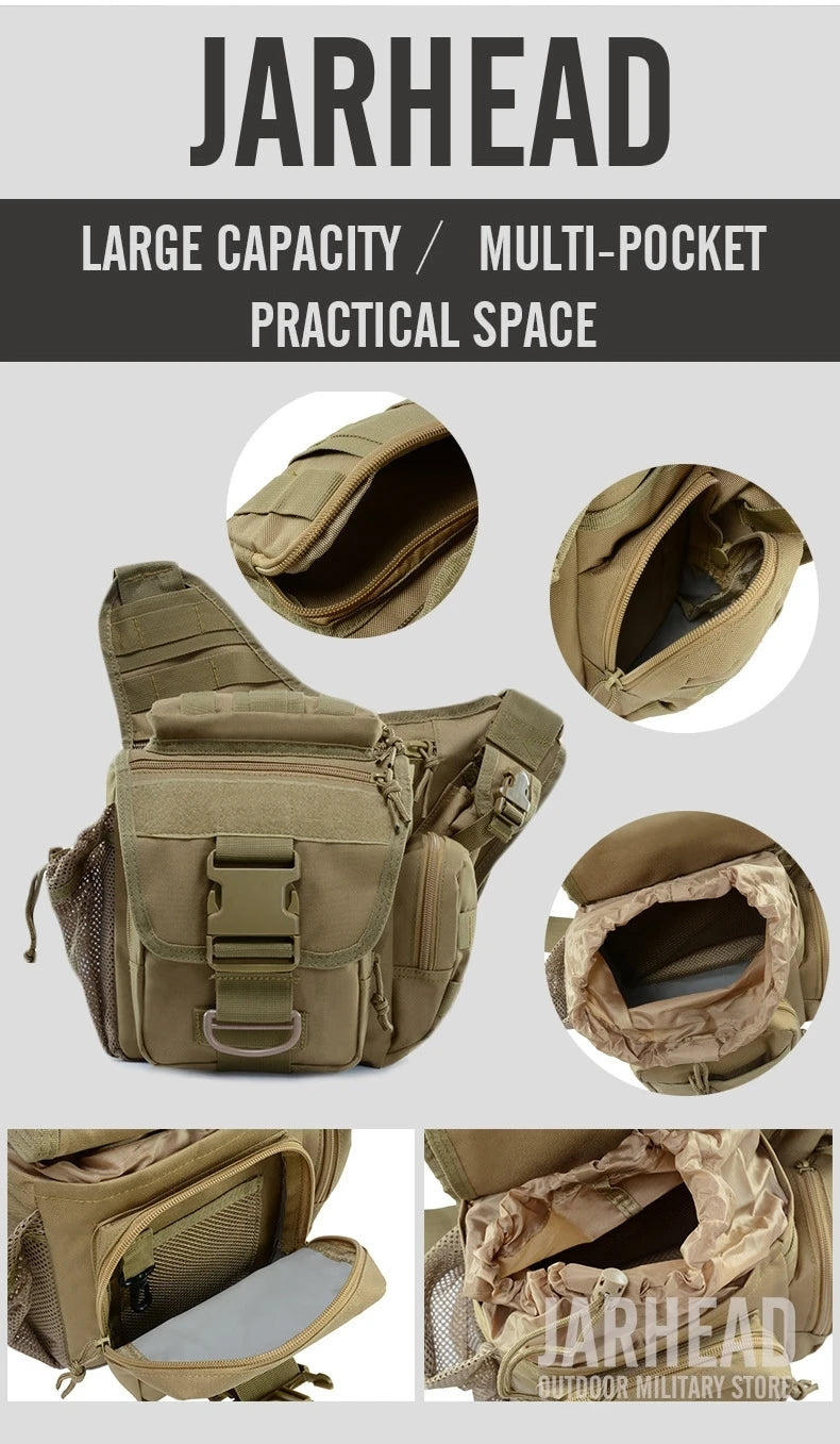 Outdoor Waterproof Durable Men Climbing Chest Shoulder Bag