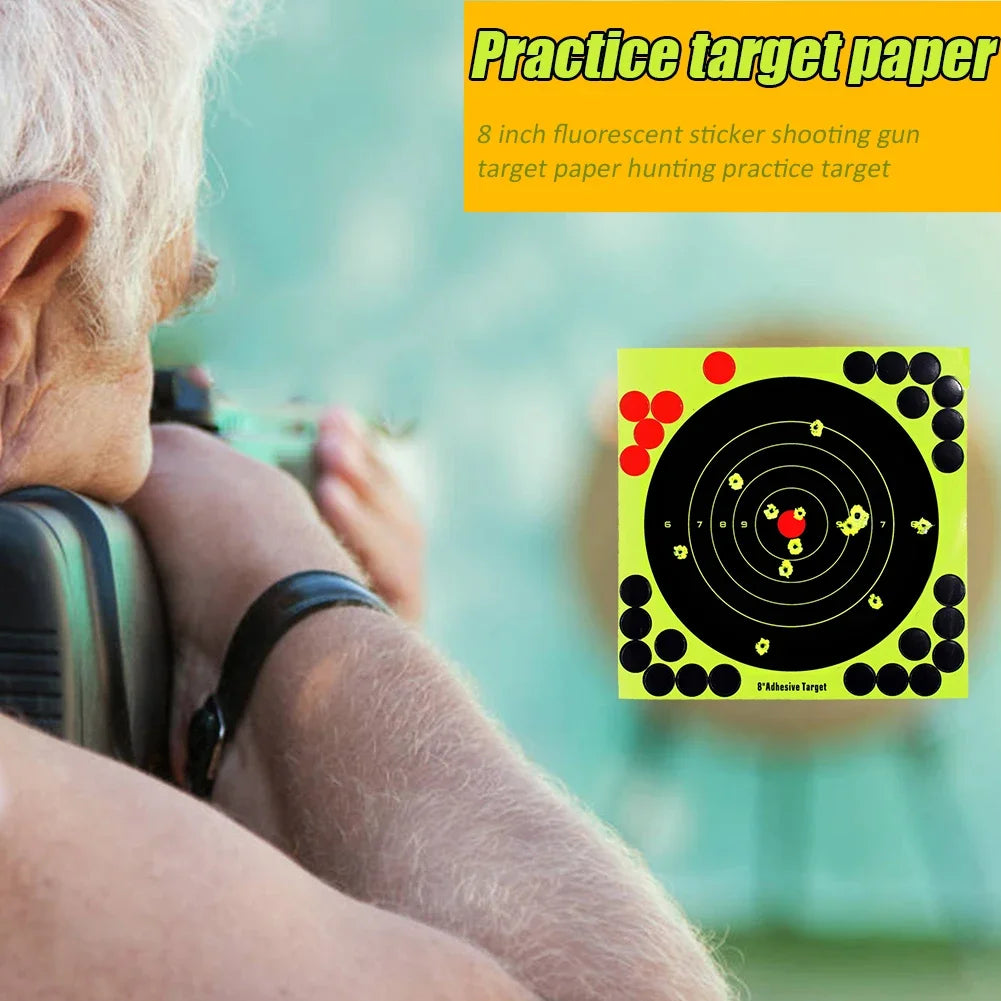 100-10PCS 8-inch Splatter Target High Visibility Adhesive Shooting Target Stickers Reactive