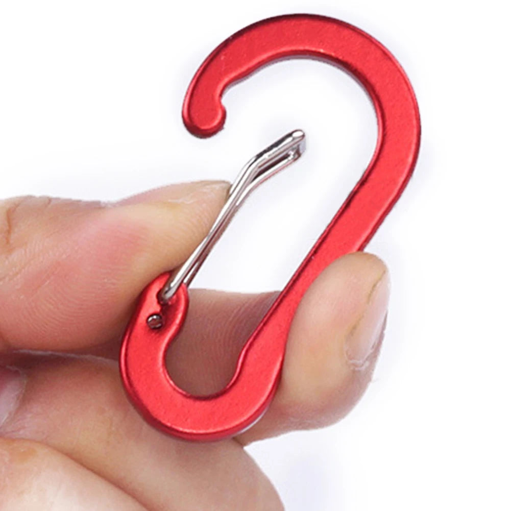 6/12Pcs Aluminum Alloy Carabiner Keychain Outdoor Camping Climbing Hiking Snap Clip Lock Buckle Hook