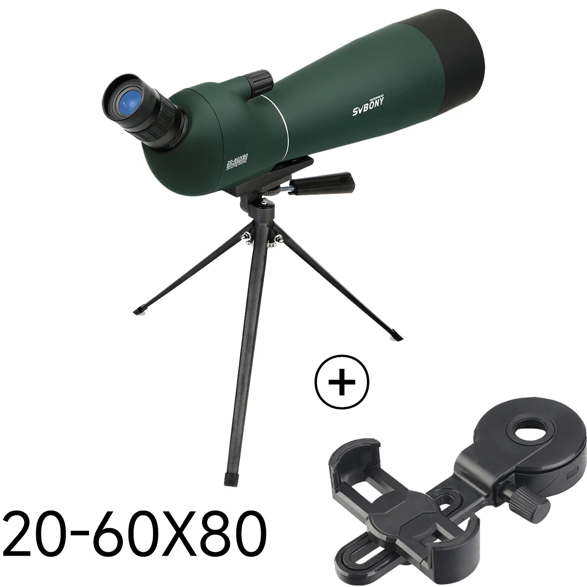 Svbony SV28 Spotting Scope 50/60/70/80mm Powerful Zoom With Tripod Waterproof,Camping equipment, Target Shooting,Bird Watching