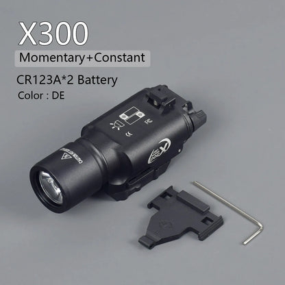 Tactical SureFire LOGO X300 Ultra XH35 X300UH-B Weapons Gun Light Lanterna Torch For Airsoft Pistol G17 G18 G19 G22 20mm Rail