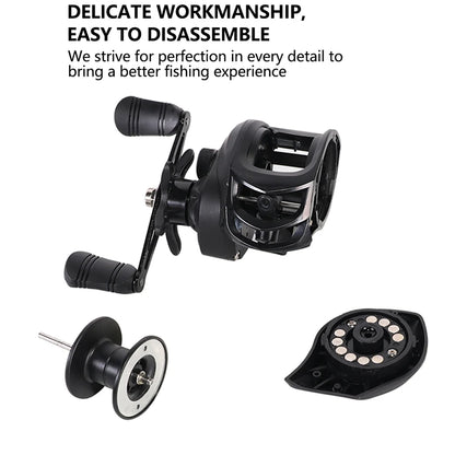 Baitcasting Reels 7.2/1 Gear Ratio Max Drag 10kg Saltwater Freshwater 18+1BB