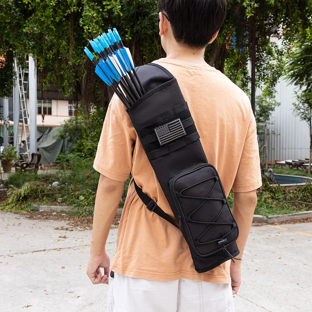 Archery Bow Holder Compound Recurve Bow Quiver Storage Bag Bottom Thickening Adjustable Strap