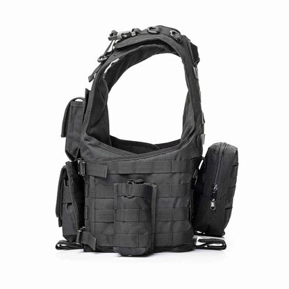 YAKEDA Tactical Vest for Airsoft Paintball Hunting, Adjustable Lightweight with Molle Pouches, Outdoor Protective Gear