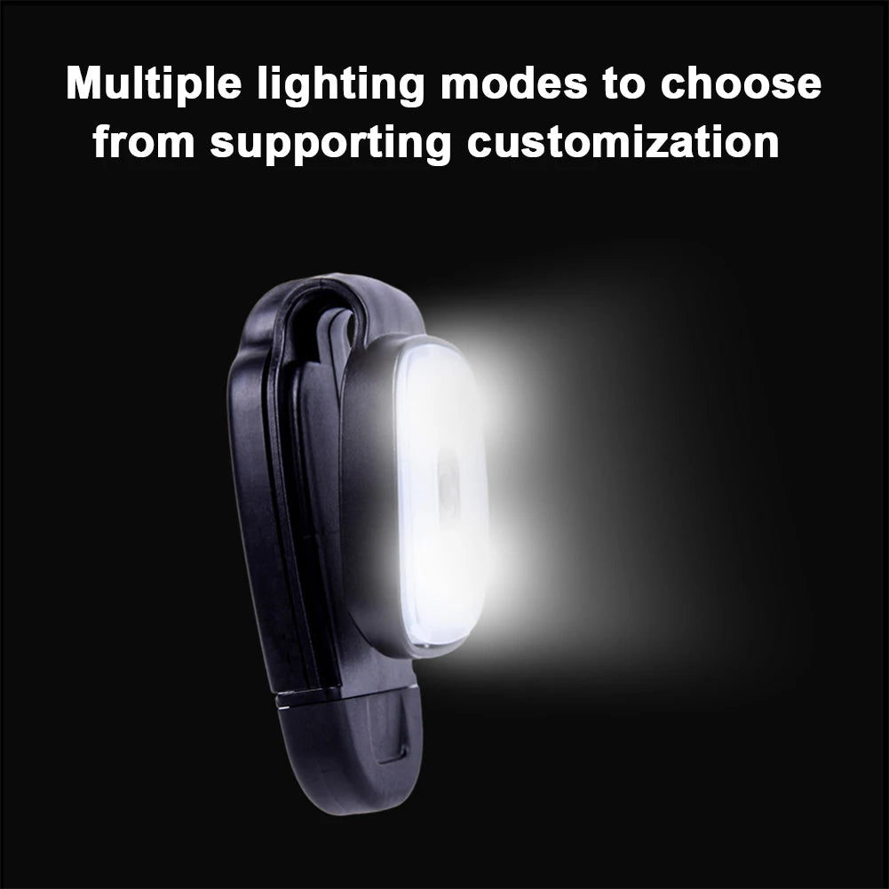 2-10PCS LED Clip Flashlight USB Charging LED Multifunction Lightweight Warning Lights for Night Walking