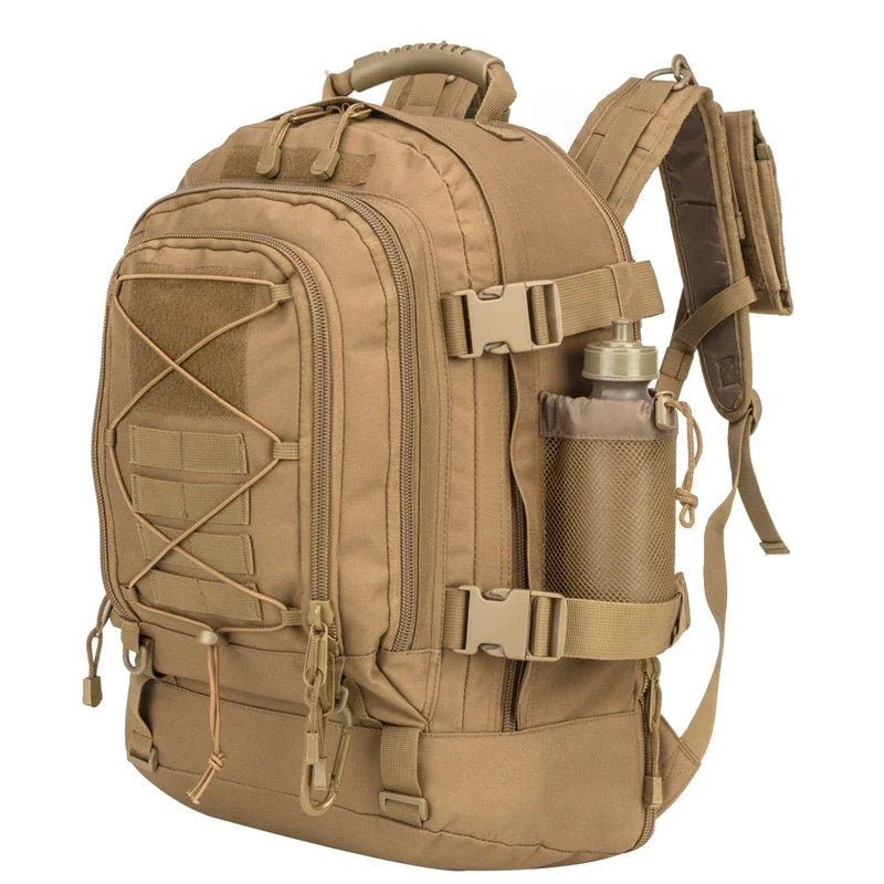 LQARMY 60L Male Travel Tactical backpack  Hiking Camping  Expandable