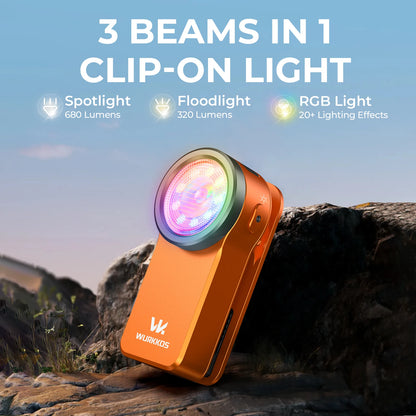 Wurkkos HD03 680LM Mini Clip Light USB Rechargeable Pocket Flashlight  with Magnet