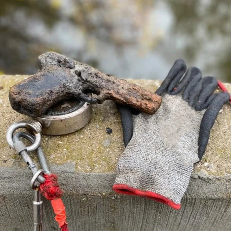160KG*2 Strong Neodymium Magnet Double Side Super Power  Fishing Magnet with Searching Rope