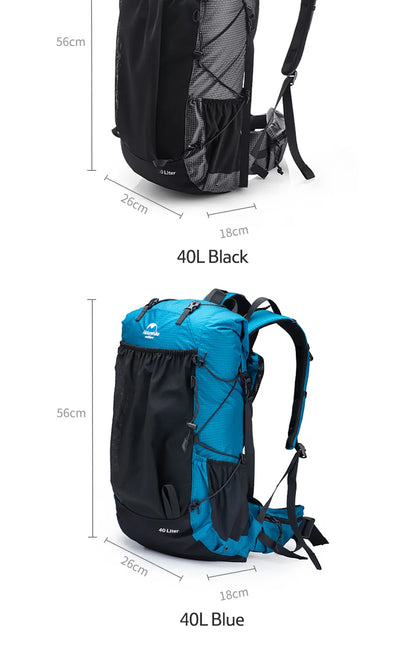 Naturehike Outdoor Mountain Backpack 60+5L Waterproof High Capacity With Rain Cover