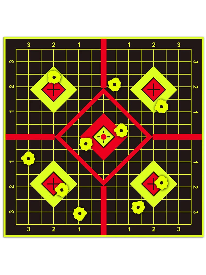 JOAXOR Splatter Adhesive Targets Stickers With Yellow Effect Square 12x12 Inch