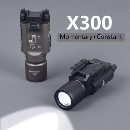 Tactical SureFire LOGO X300 Ultra XH35 X300UH-B Weapons Gun Light Lanterna Torch For Airsoft Pistol G17 G18 G19 G22 20mm Rail