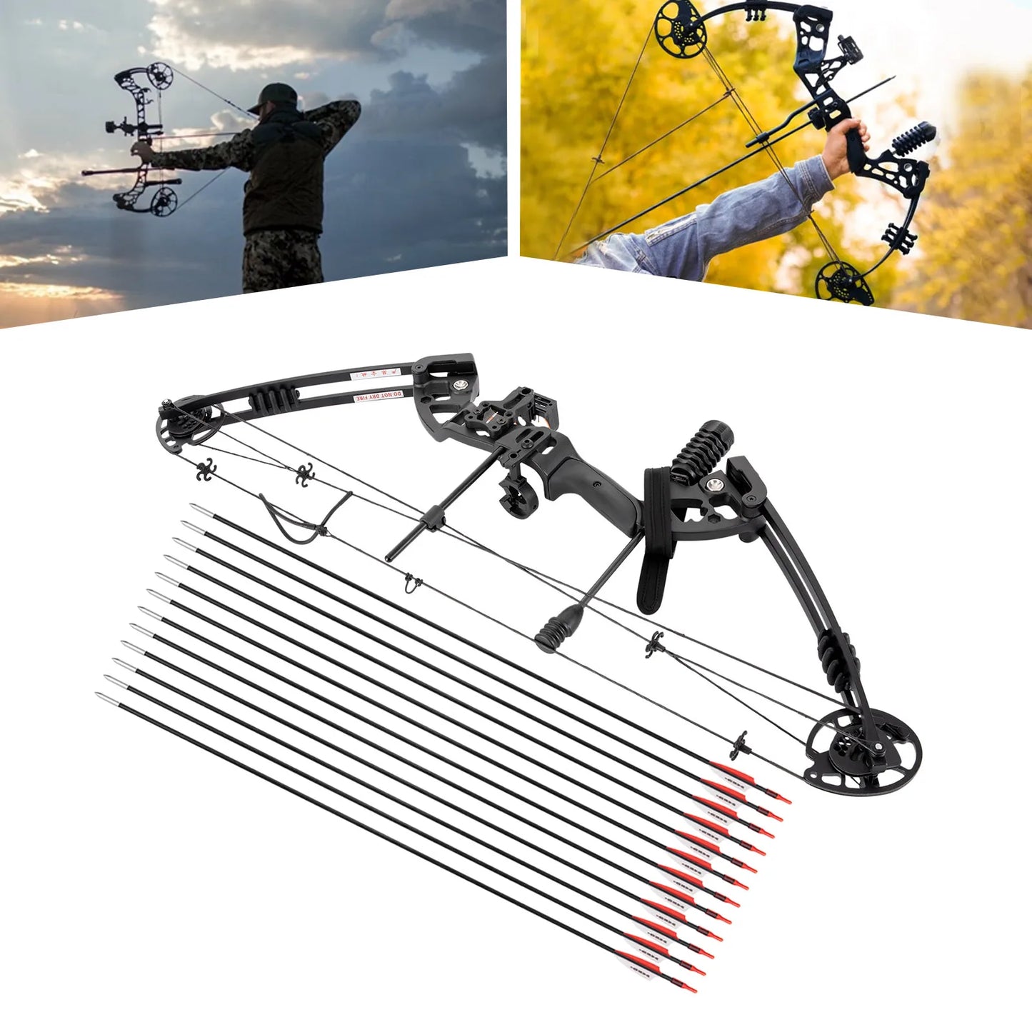 Compound Bow Arrow Set Right Hand Archery Compound Bows Draw Weight 30-55lbs,Adjustable  310fps