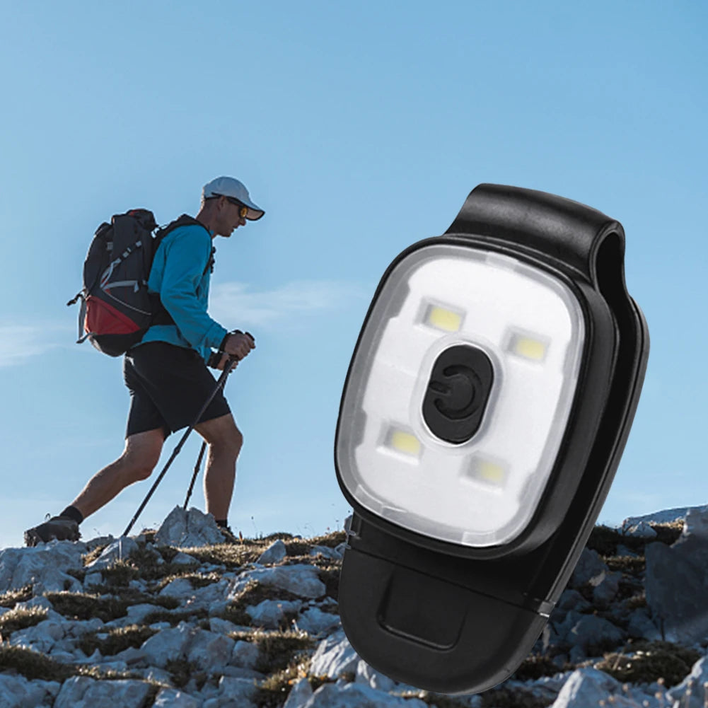2-10PCS LED Clip Flashlight USB Charging LED Multifunction Lightweight Warning Lights for Night Walking