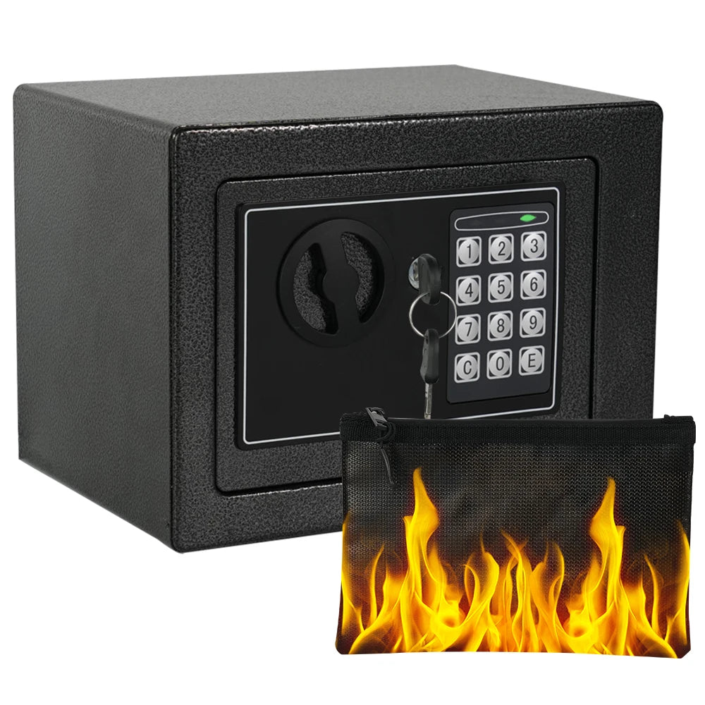 Ireproof Safes with Fireproof Money Bag Sensor Light Digital Keypad Home Safe