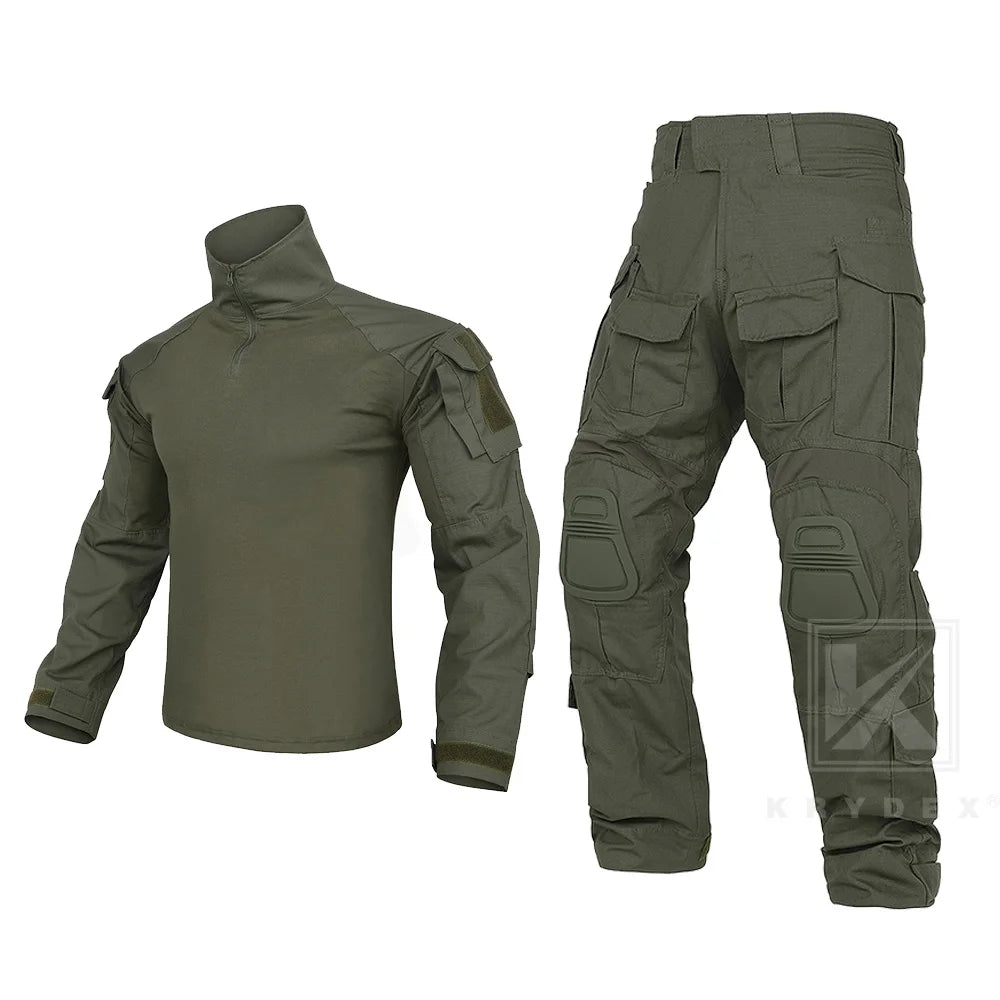 KRYDEX Tactical Combat G3 Uniform Set Outdoor Hunting Gen3 Camouflage Shirt & Pants