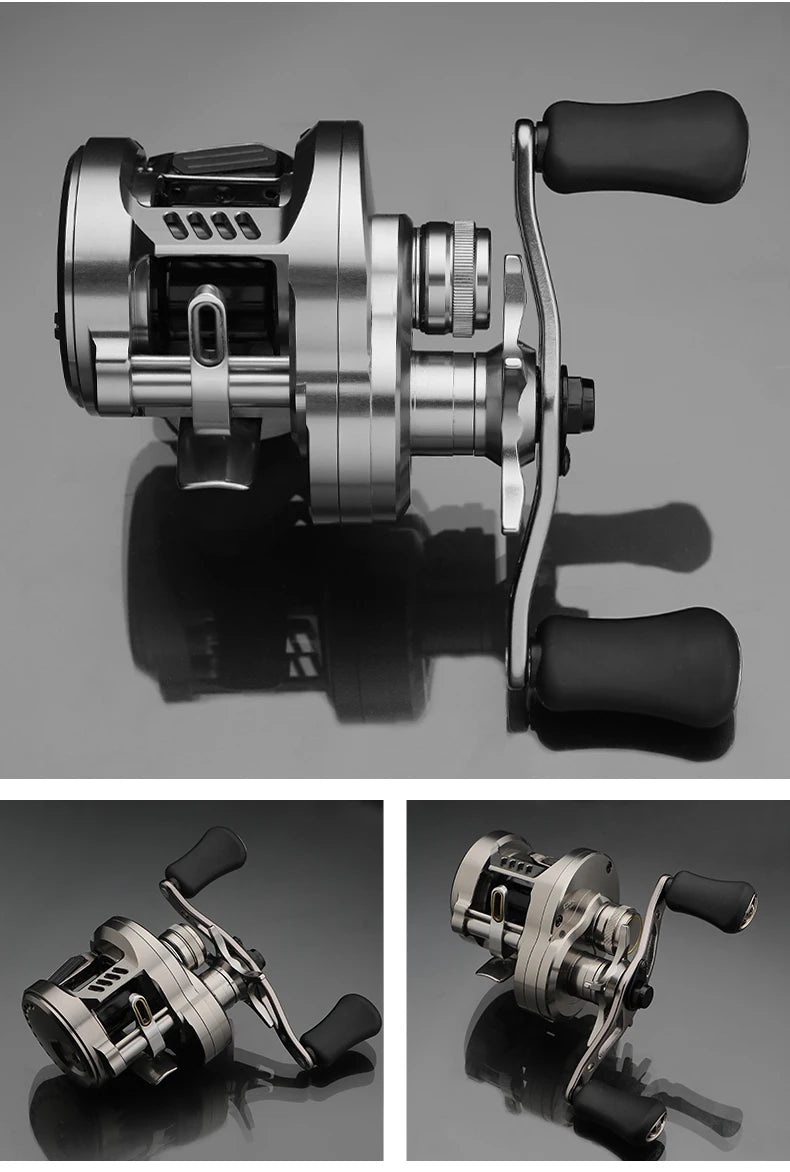 Kawa Fishing Reel Cast Drum Wheel DK100/150/200 Drag 7/15kg Casting Reel12+1BB Weigt 188/203g Metal Body Handle With Rubber Knob