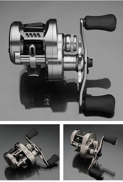 Kawa Fishing Reel Cast Drum Wheel DK100/150/200 Drag 7/15kg Casting Reel12+1BB Weigt 188/203g Metal Body Handle With Rubber Knob