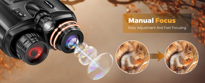 Night Vision Binoculars 4K Infrared 5000mAH Rechargeable 8X Digital Zoom 600 Meters Darkness Goggles for Hunting & Surveillance