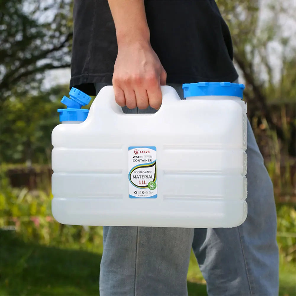 10/11/12L Drinking Water Container with Spigot Leakproof Camping Water Tank Large Capacity