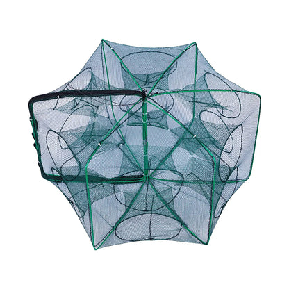 Folding lobster cage 2025  fish shrimp crayfish crab fishing net nylon material