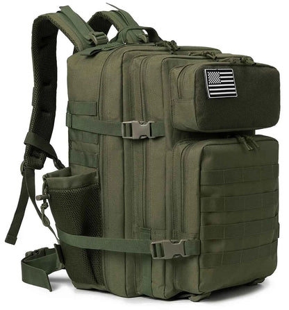 45L tactical backpack for outdoor sports hiking climbing travel with bottle holder