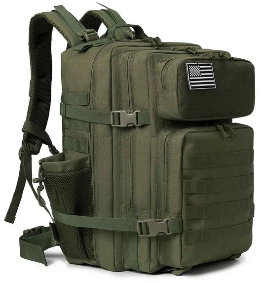 45L tactical backpack for outdoor sports hiking climbing travel with bottle holder