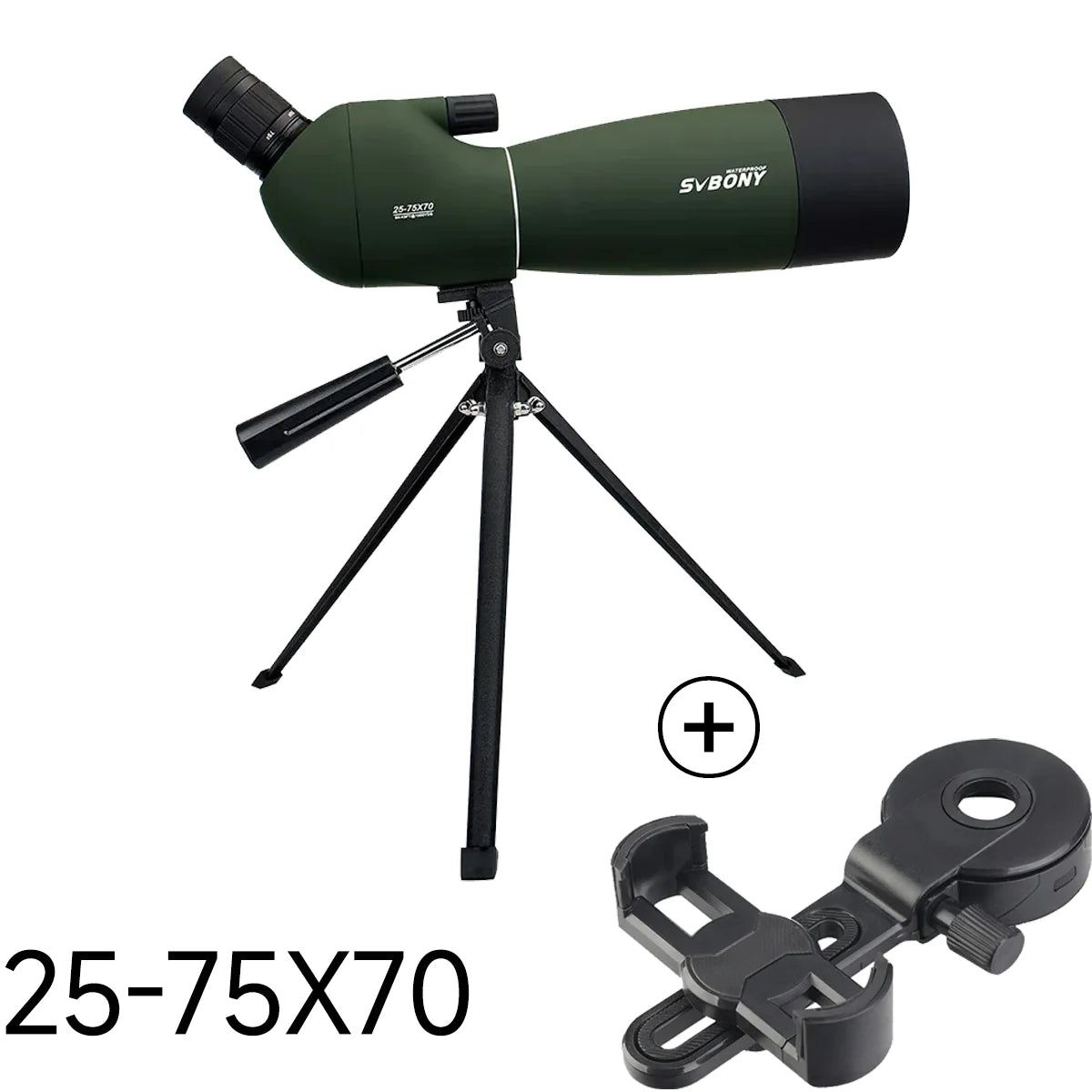 Svbony SV28 Spotting Scope 50/60/70/80mm Powerful Zoom With Tripod Waterproof,Camping equipment, Target Shooting,Bird Watching