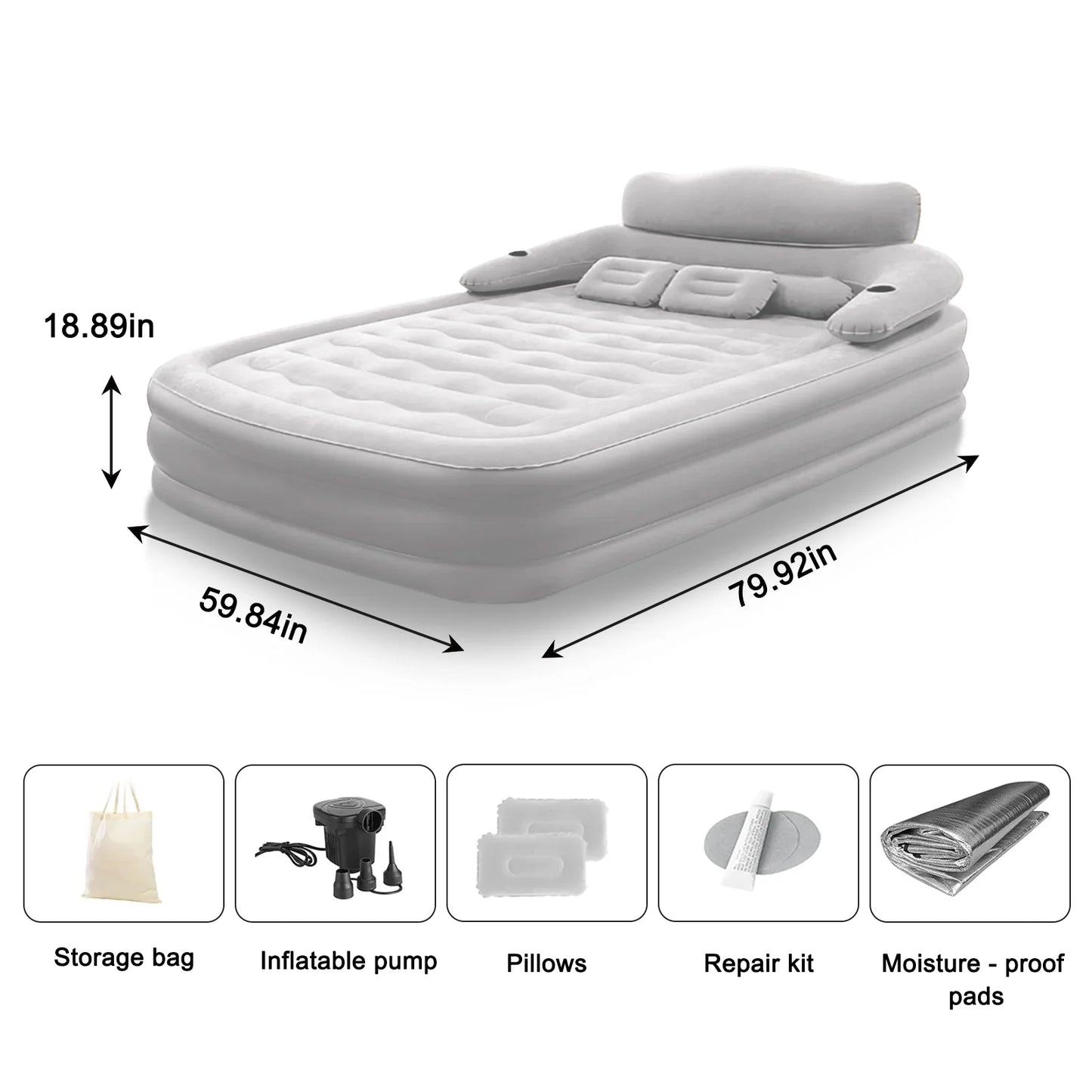 2 Person Built-In Pump Camping Mattress