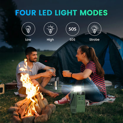CTOLITY 200W 1800W Portable Power Station LiFePo4 Camping Solar Generator 110V 220V AC Energy Storage