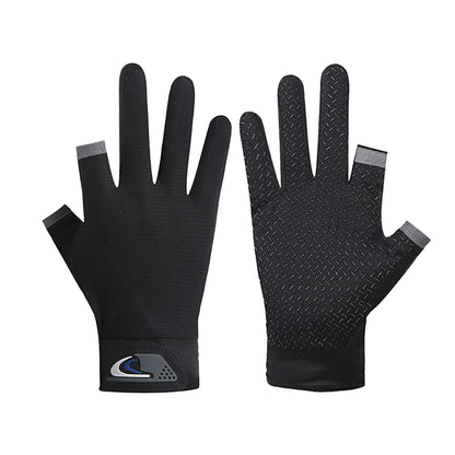 Winter Fishing Gloves 2 Cut Fingers Sport Cycling Mitten Men Women Breathable Anti-slip Antiskid Fishing Wear Outdoor Fishing