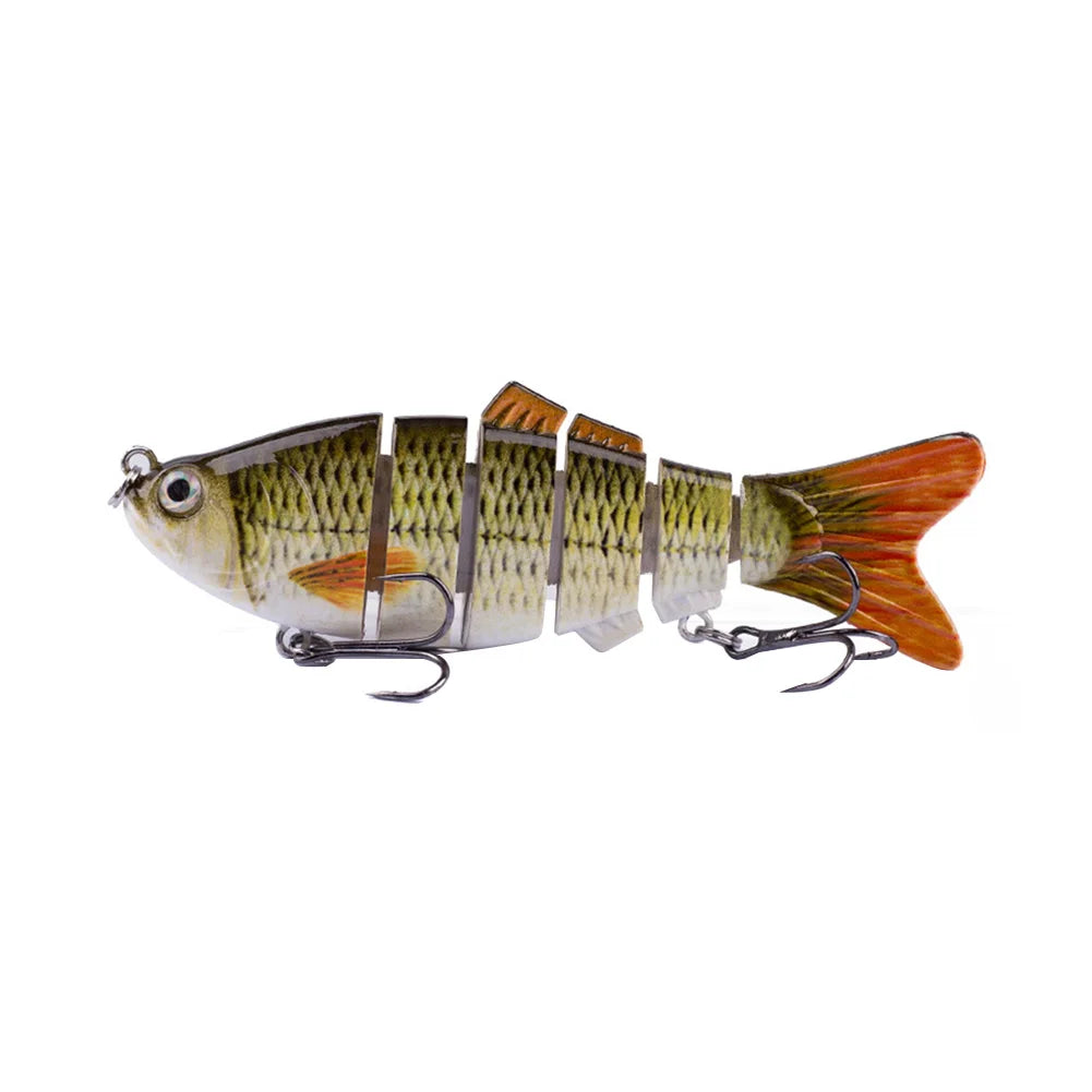 10cm/16.5g Robotic Fishing Lure with Treble Hooks 3D Artificial Hard Bait Lifelike Slow Sinking Fish Bait for Bass Pike Fishing
