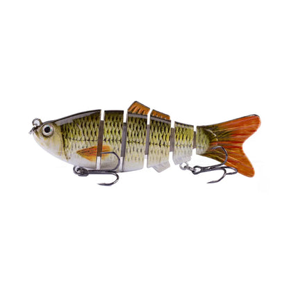 10cm/16.5g Robotic Fishing Lure with Treble Hooks 3D Artificial Hard Bait Lifelike Slow Sinking Fish Bait for Bass Pike Fishing