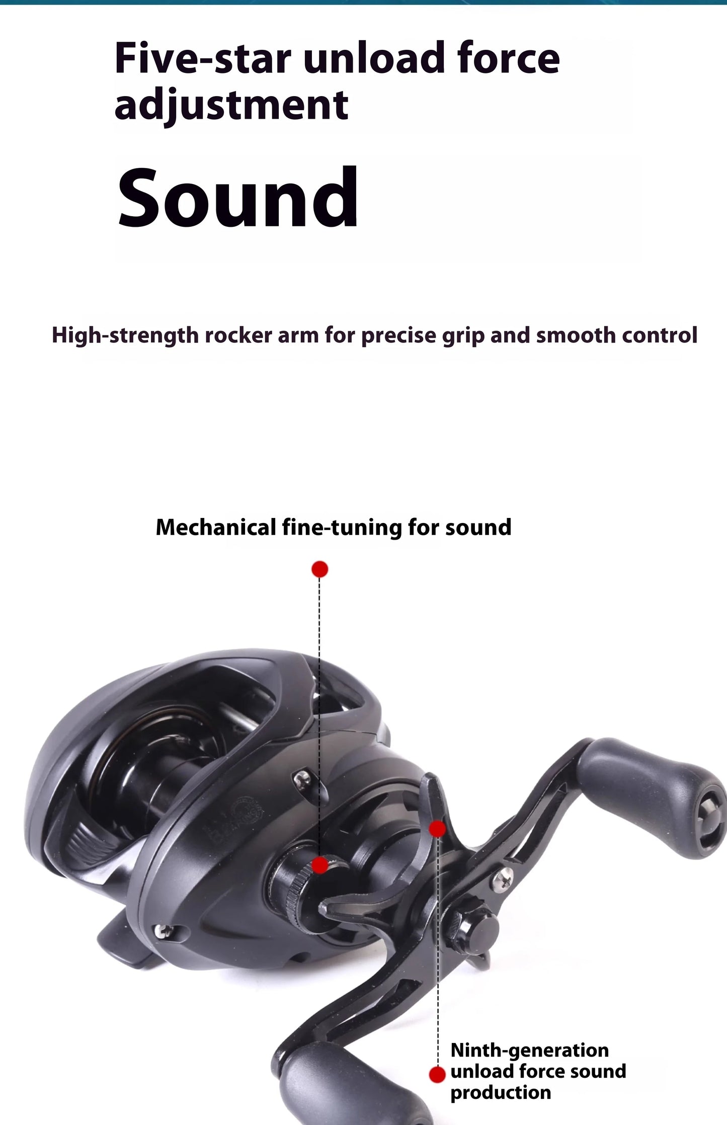 New Lufaxi Unparalleled 7.1: 1 Baitcast Fishing Reels DC 160g Electronic Brake All-metal Bait Cast