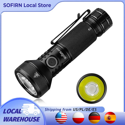 Sofirn IF22A 2100lm Flashlight 21700 Powerful Light SFT40 LED 680M Long Range USB C Rechargeable Charging